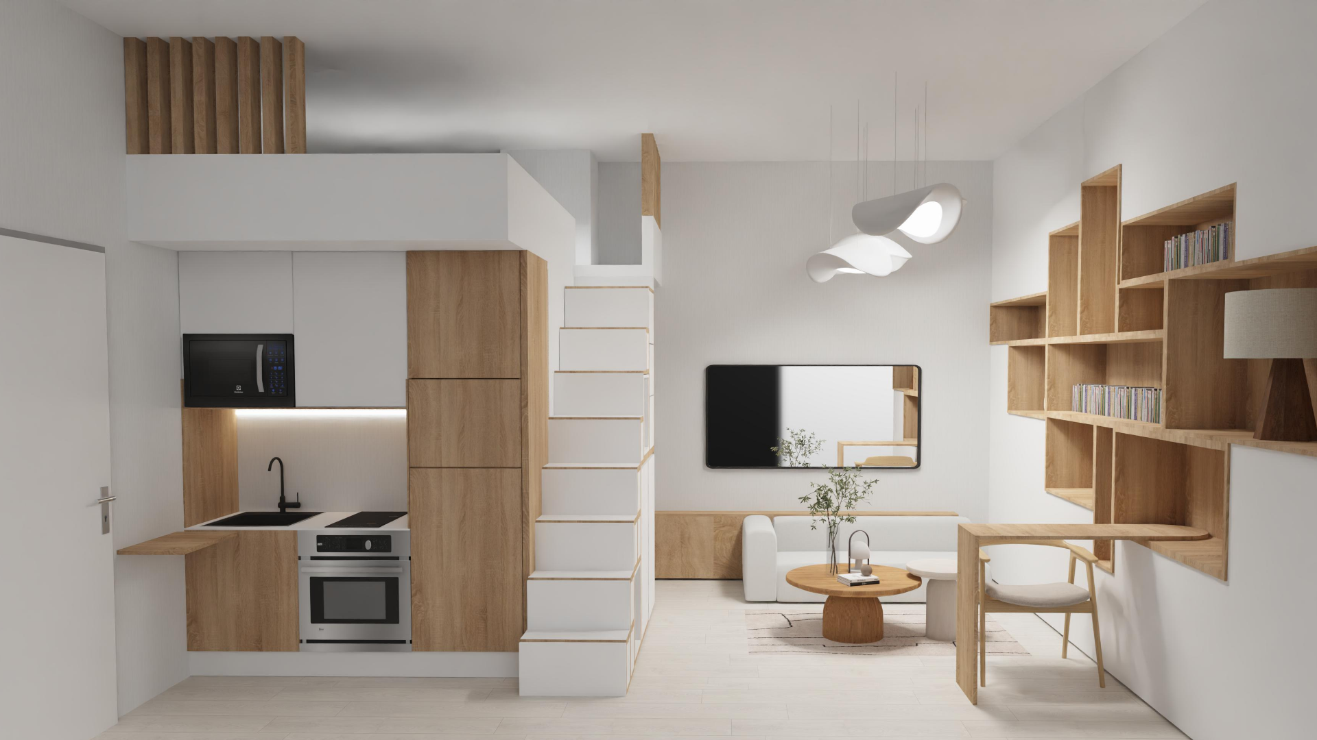 Intérieur d'appartement conçu par Atelier Maha